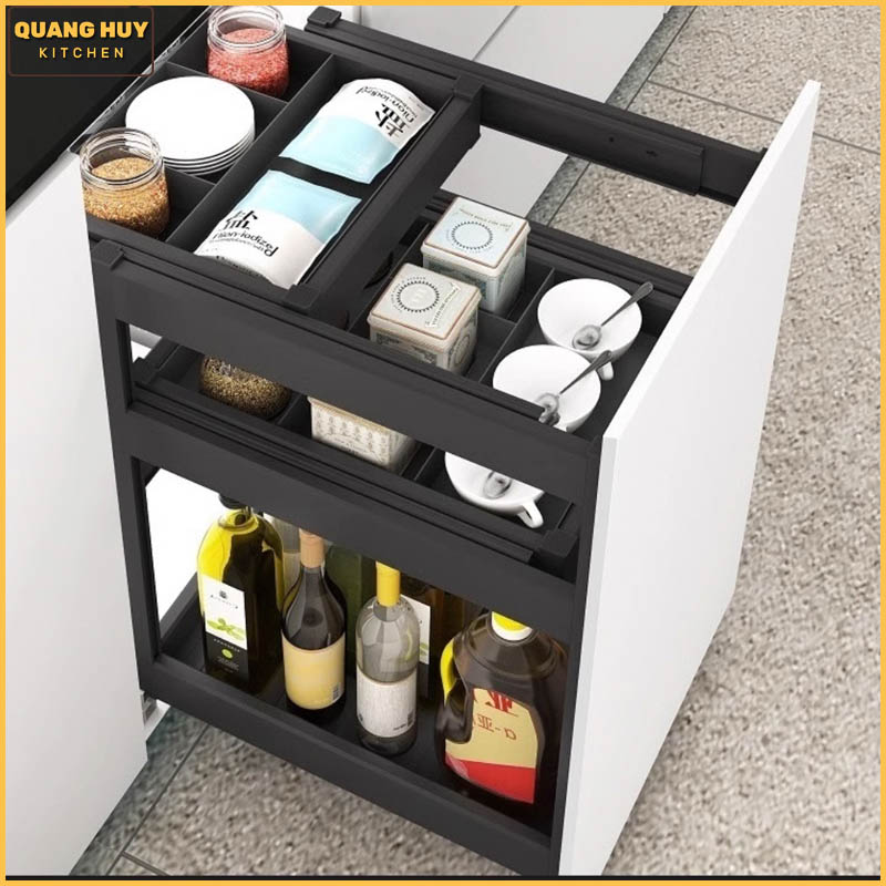 Kệ đựng gia vị trong tủ bếp nhôm phủ nano cao cấp
