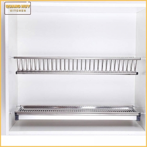 Kệ úp chén inox chữ V dành cho tủ bếp trên 2 tầng thương hiệu Grob