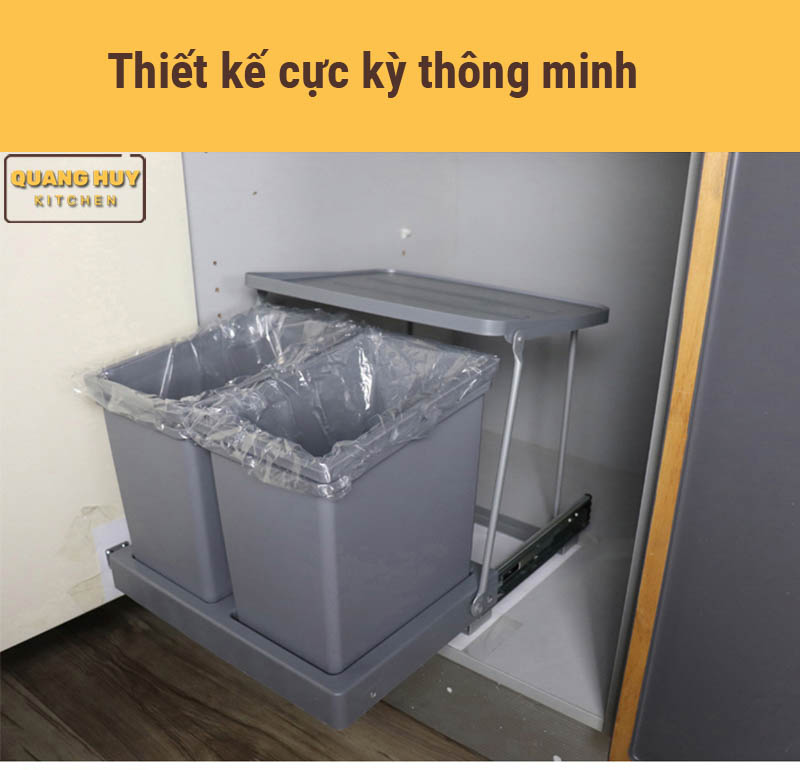 Thùng rác thông minh gắn cánh tủ bếp giá rẻ tại Quang Huy Kitchen ...